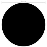 Bassengtrekk svart 210 cm PE