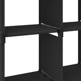Displayhylle med 4 kuber svart 69x30x72,5 cm stoff