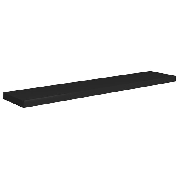 Flytende vegghylle svart 120x23,5x3,8 cm MDF