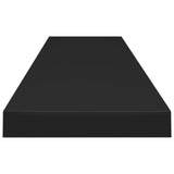Flytende vegghylle svart 120x23,5x3,8 cm MDF