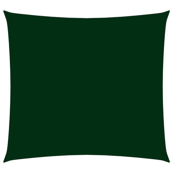 Solseil oxfordstoff kvadratisk 2,5x2,5 m mørkegrønn