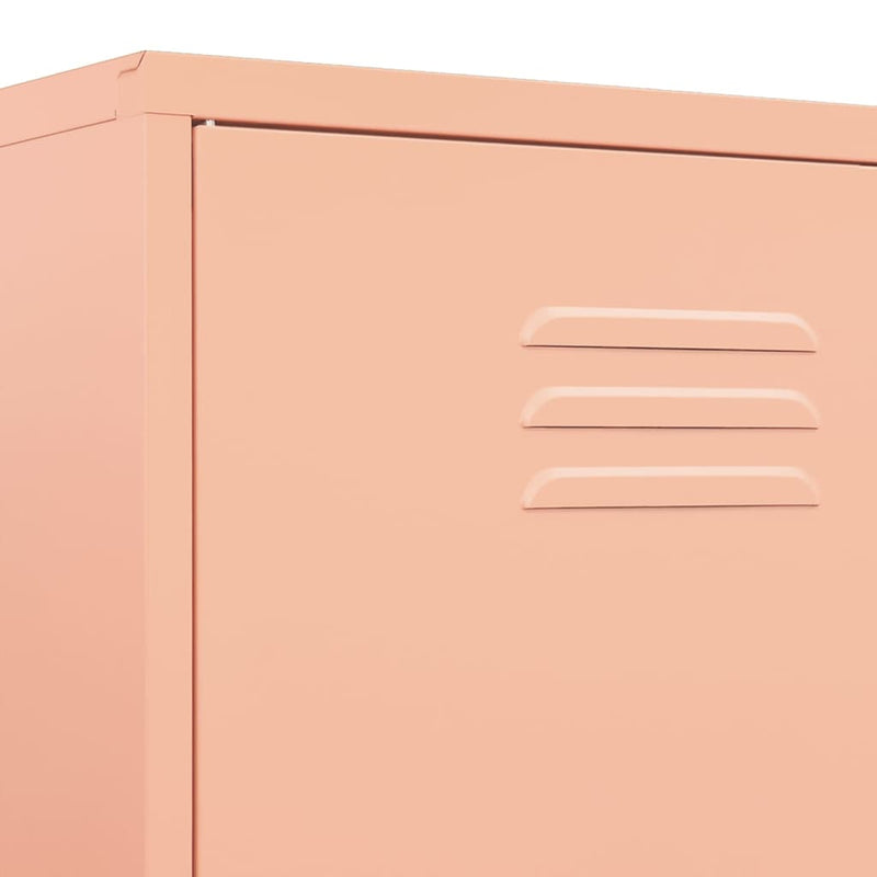Garderobe rosa 90x50x180 cm stål