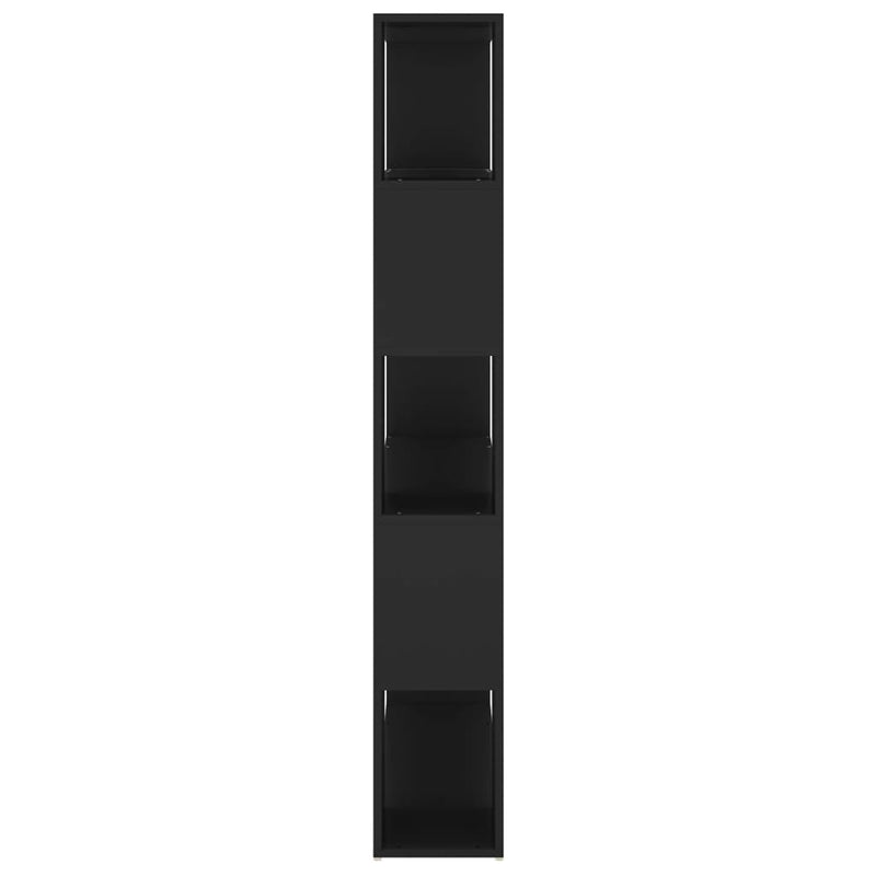Bokhylle/romdeler svart 100x24x155 cm sponplate