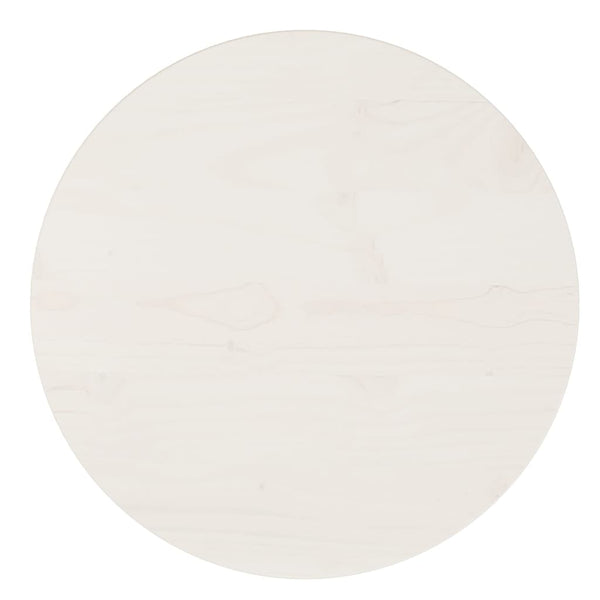 Bordplate hvit Ø40x2,5 cm heltre furu