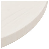 Bordplate hvit Ø40x2,5 cm heltre furu