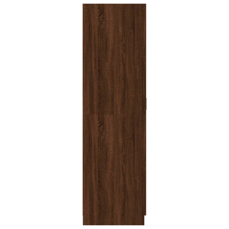 Garderobe brun eik 80x52x180 cm konstruert tre