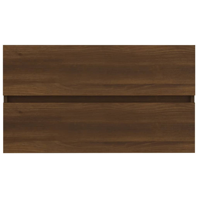Servantskap brun eik 80x38,5x45 cm konstruert tre