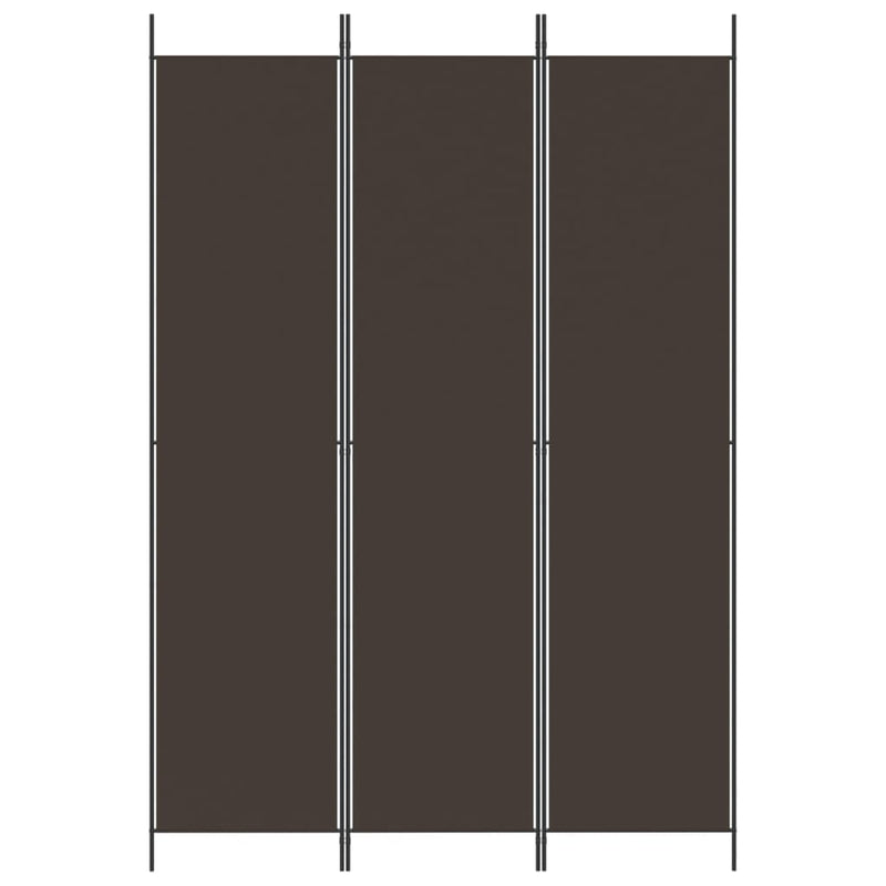 Romdeler 3 paneler brun 150x220 cm stoff