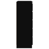 Kommode svart 60x36x103 cm konstruert tre