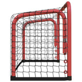 Hockeymål med nett rød og svart 68x32x47 cm stål og polyester