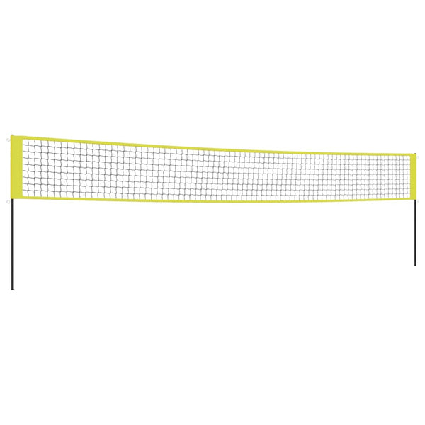 Volleyballnett gul og svart 823x244 cm PE stoff