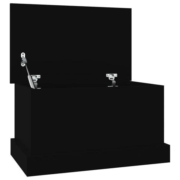 Oppbevaringsboks svart 50x30x28 cm konstruert tre