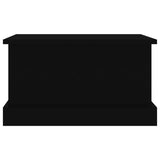 Oppbevaringsboks svart 50x30x28 cm konstruert tre