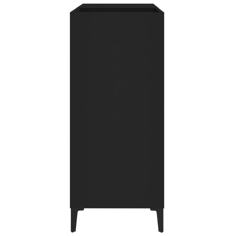 Hifi-benk svart 84,5x38x89 cm konstruert tre