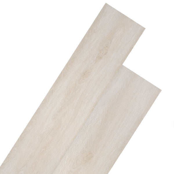 Ikke-klebende PVC-gulvplanker 5,26 m² 2 mm eik klassisk hvit