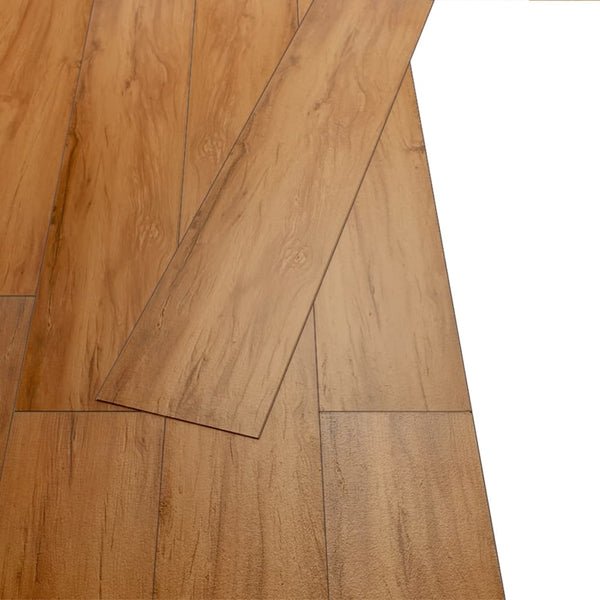 Selvklebende gulvplanker PVC 5,02 m² 2 mm alm natur