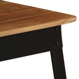 Spisebord heltre akasie og stål 75x75x76 cm