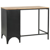 Enkelt skrivebord heltre edelgran og stål 100x50x76 cm