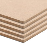 Bordplater MDF 10 stk rektangulær 120x60 cm 2,5 mm