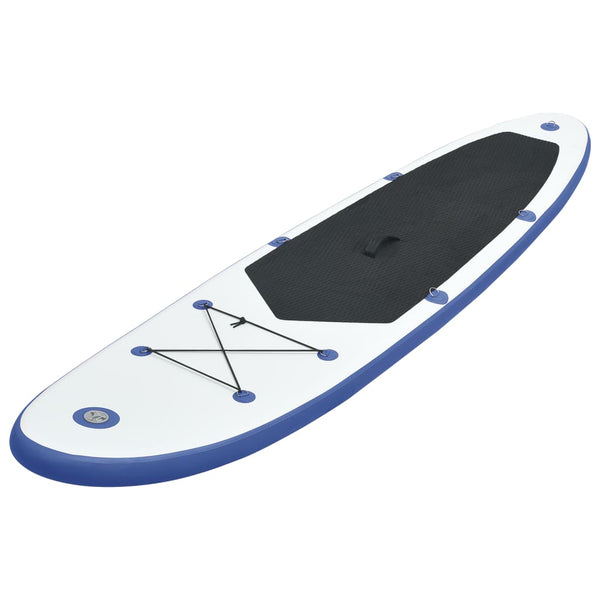 Oppblåsbart padlebrettsett blå og hvit