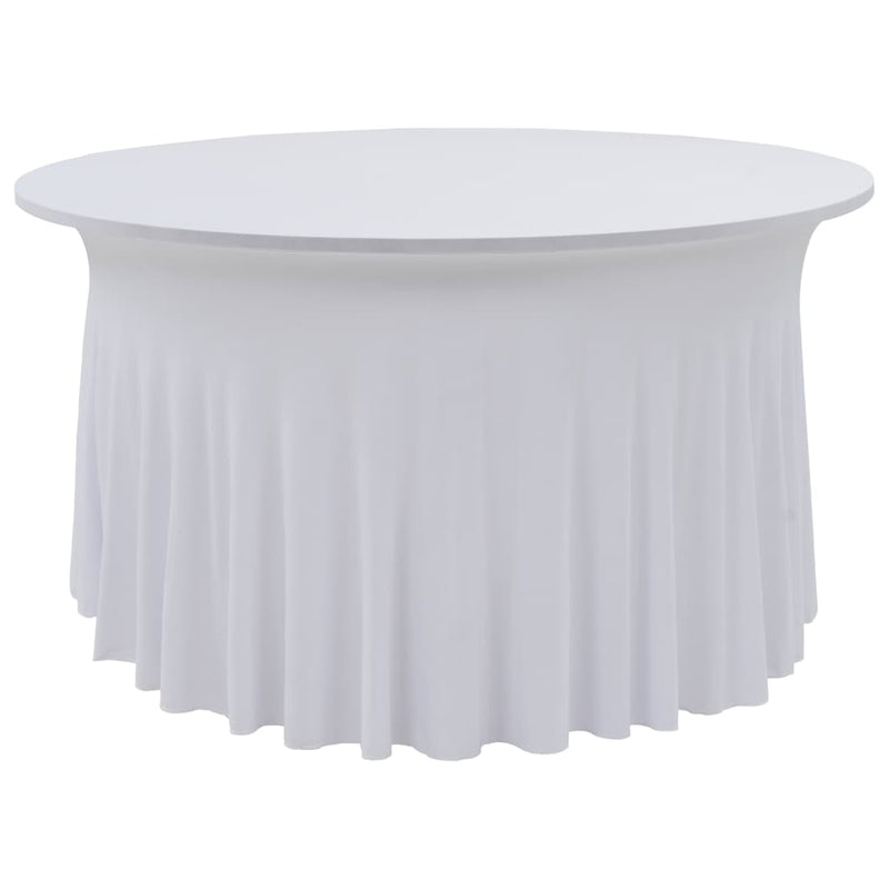 Elastisk bordduk med skjørt 2 stk 180x74 cm hvit