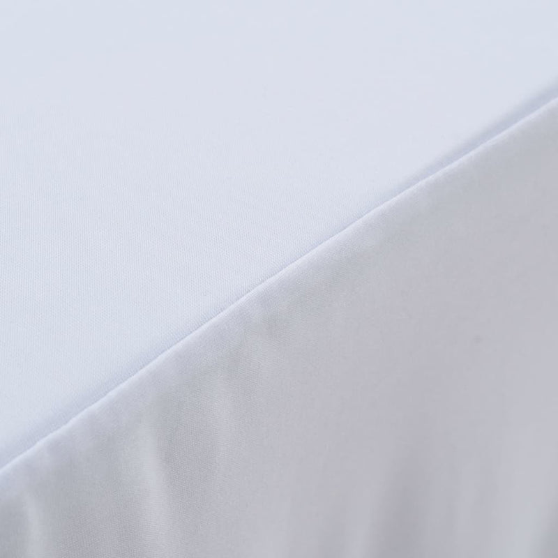Elastisk bordduk med skjørt 2 stk 183x76x74 cm hvit