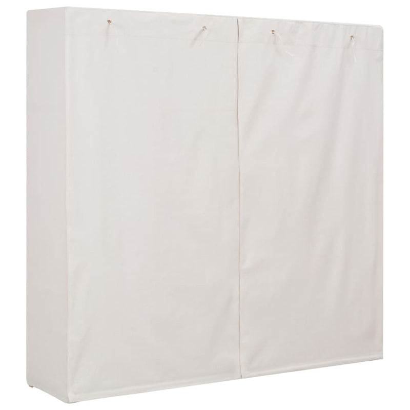 Garderobeskap hvit 173x40x170 cm stoff