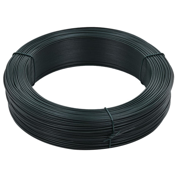 Gjerdetråd 250 m 1,4/2 mm stål svartaktig grønn