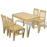 Spisebord med 4 stoler i trehvit