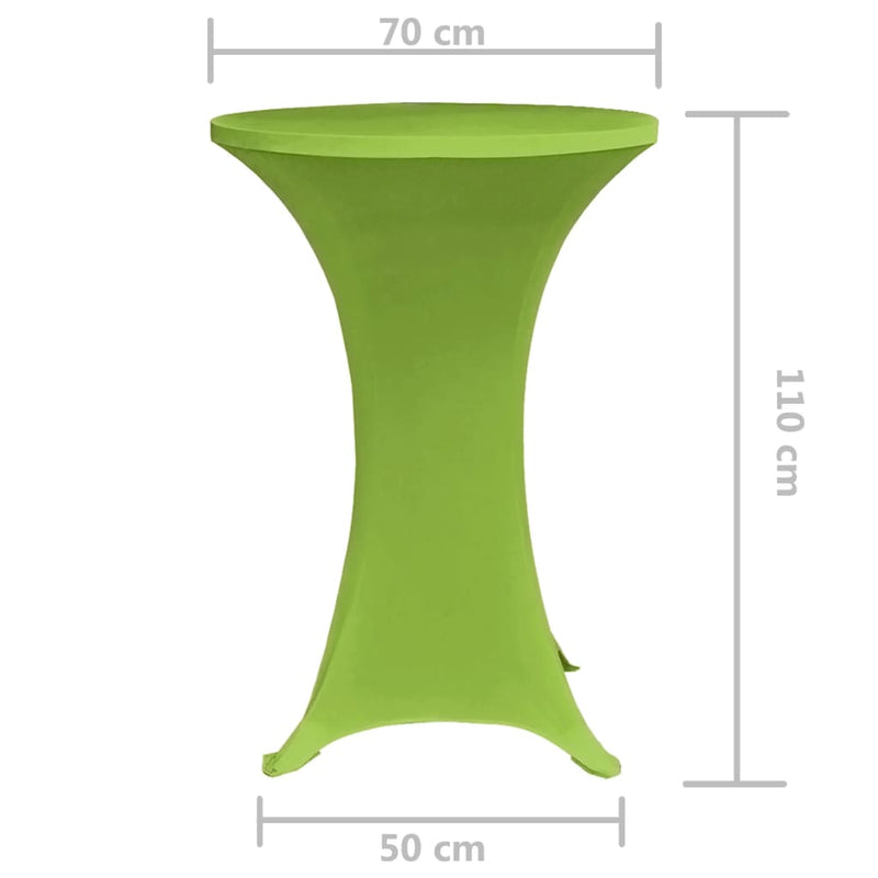 Elastisk Bordduk 2 stk 70 cm Grønn