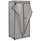 Garderobeskap grå 75x50x160 cm