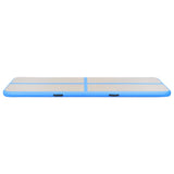Oppblåsbar gymnastikkmatte med pumpe 700x100x10 cm PVC blå