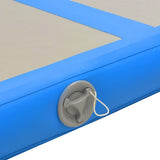 Oppblåsbar gymnastikkmatte med pumpe 800x100x10 cm PVC blå