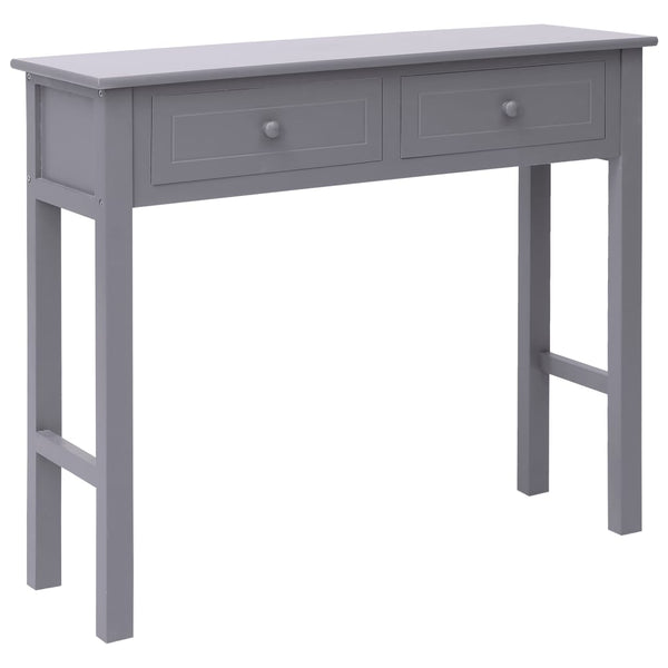 Konsollbord grå 90x30x77 cm tre