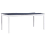 Spisebord hvit og grå 180x90x73 cm furu