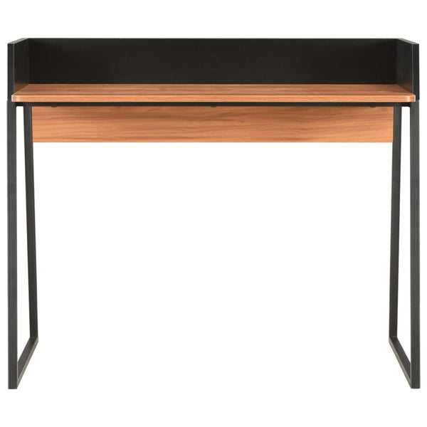 Skrivebord svart og brun 90x60x88 cm