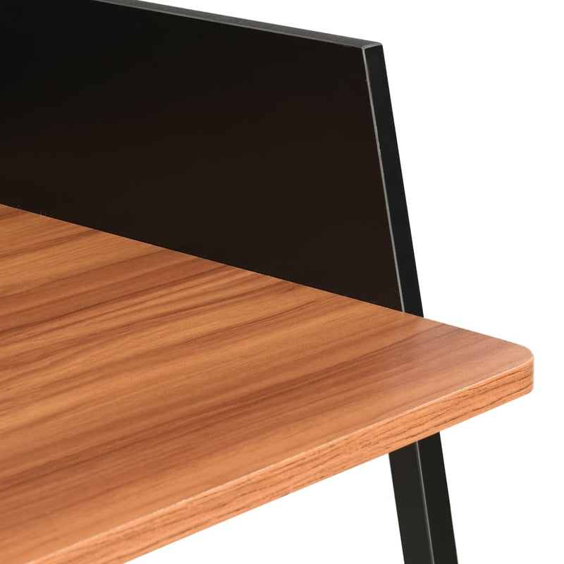 Skrivebord svart og brun 90x60x88 cm