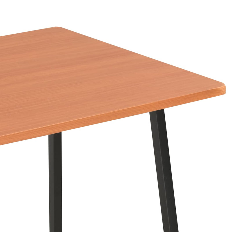 Skrivebord med hylle svart og brun 102x50x117 cm