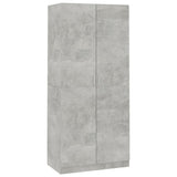 Garderobe betonggrå 90x52x200 cm sponplate
