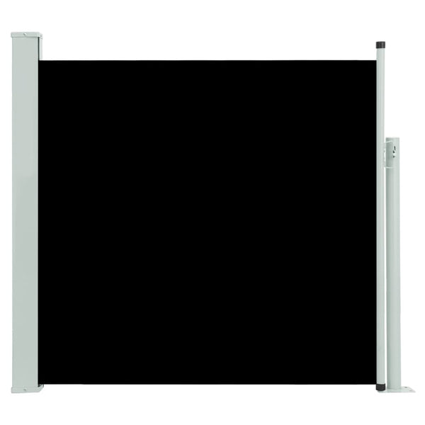 Uttrekkbar sidemarkise 170x300 cm svart