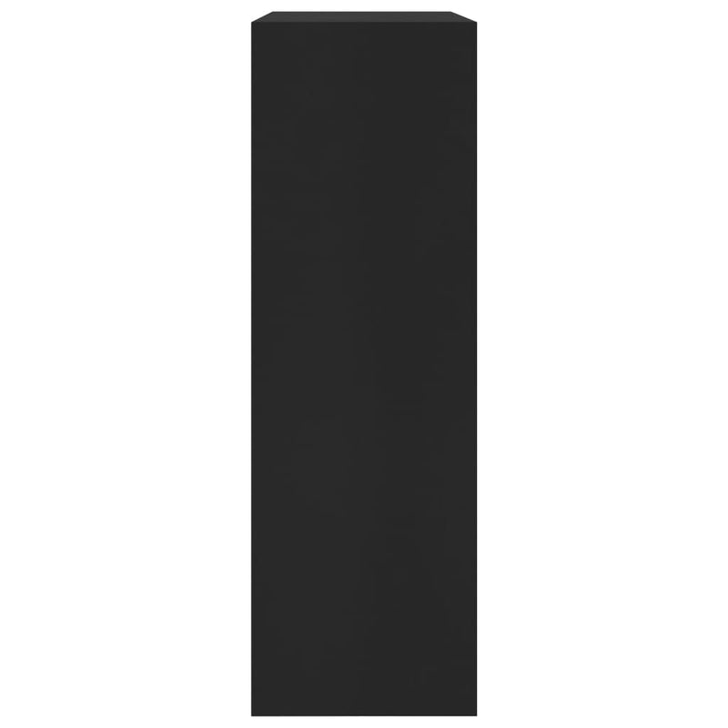Bokhylle svart 60x24x74,5 cm konstruert tre