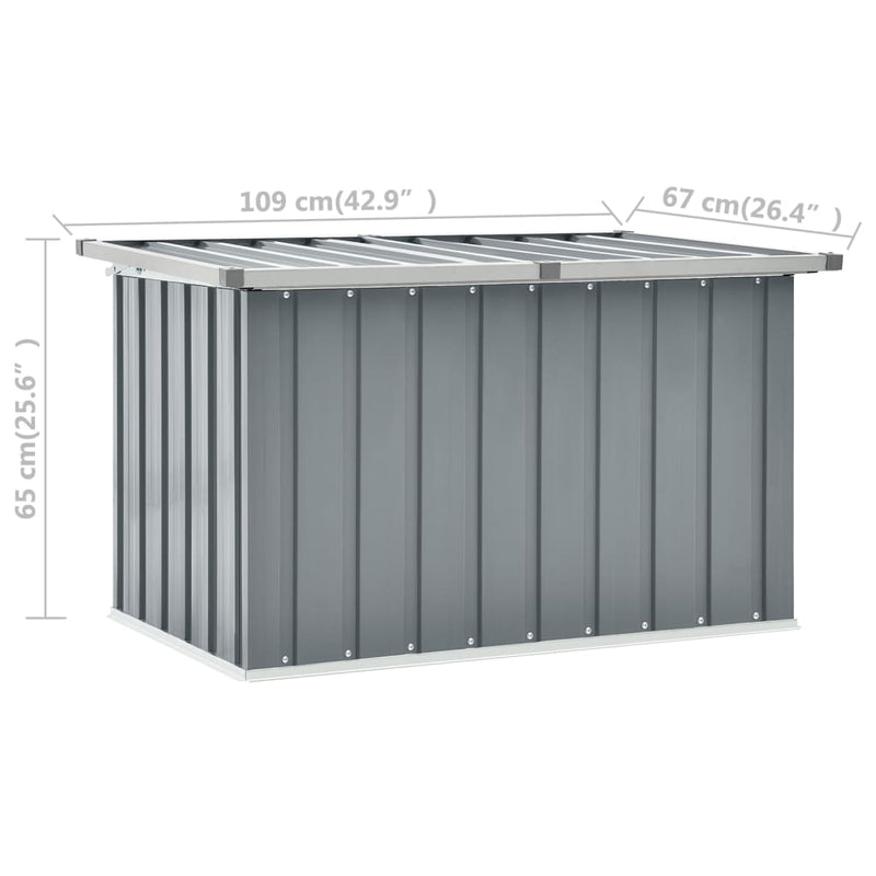 Oppbevaringskasse 109x67x65 cm grå