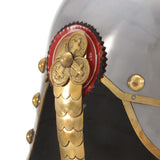 Tysk prøyssisk hjelm antikk replika LARP sølv stål