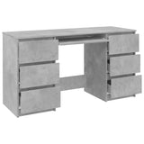 Skrivebord betonggrå 140x50x77 cm sponplate