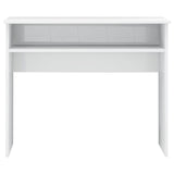Skrivebord høyglans hvit 90x50x74 cm sponplate