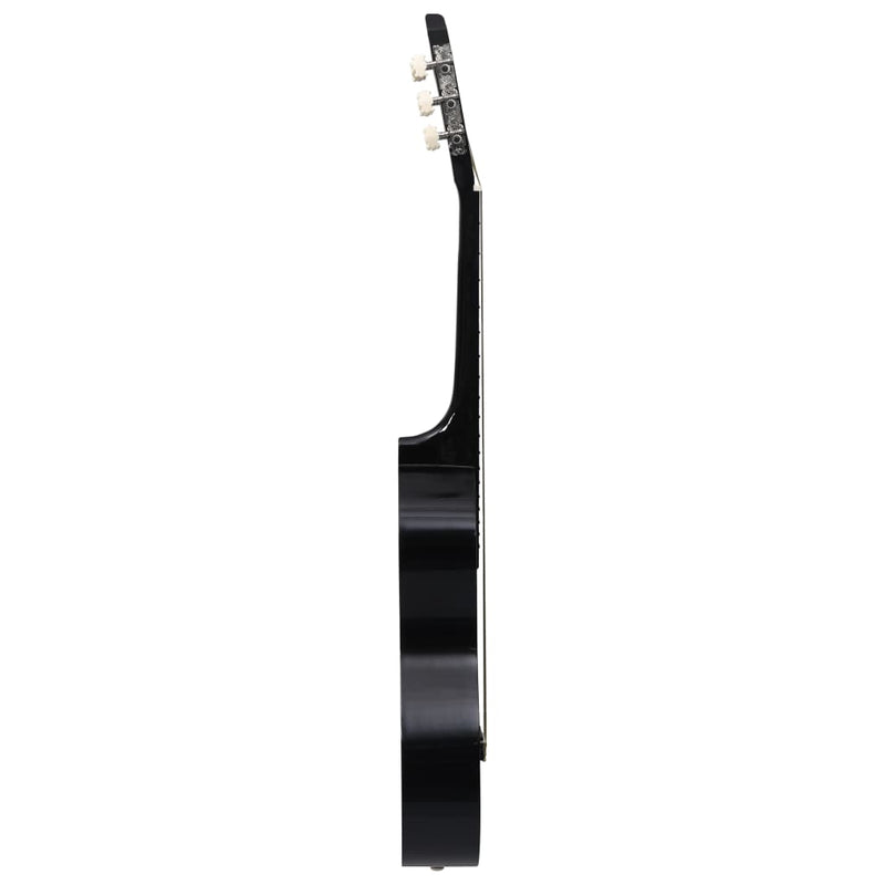 Klassisk gitar for nybegynnere 4/4 39" lind svart