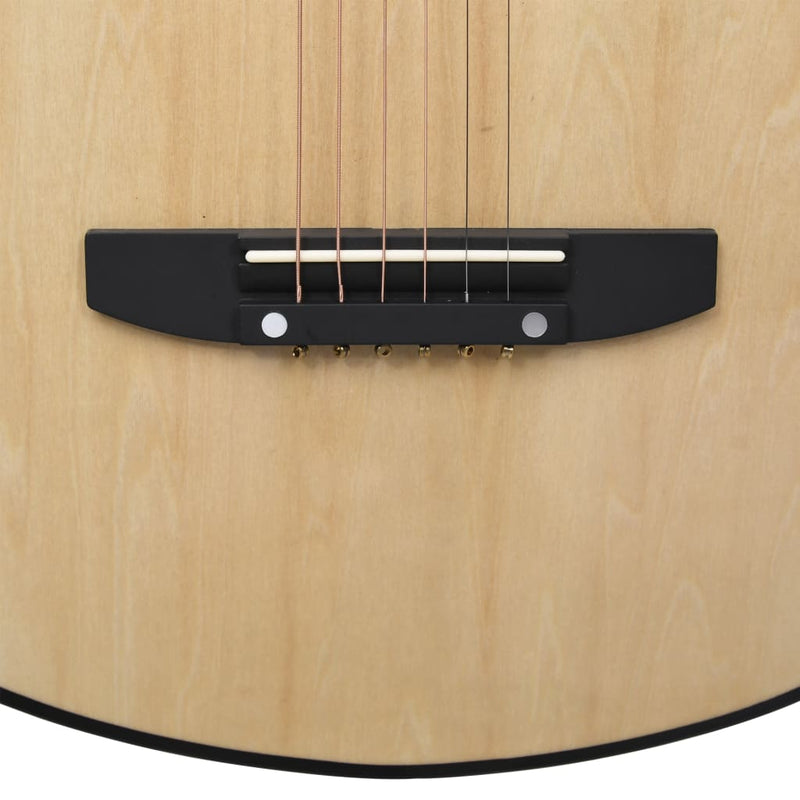 Western akustisk cutaway gitar med 6 strenger 38" lind