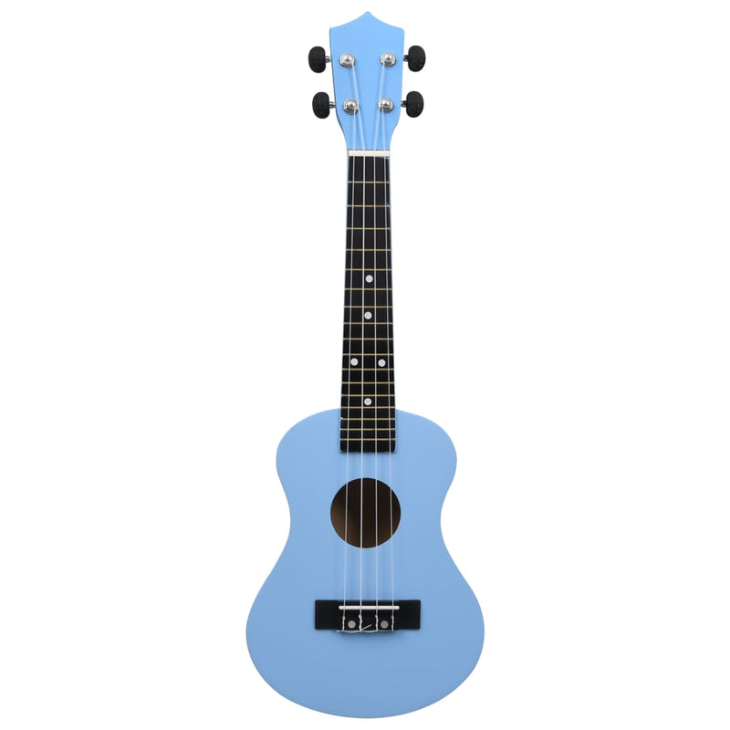 Sopran-ukulele sett med veske for barn babyblå 23"