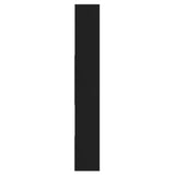 Bokhylle svart 67x24x161 cm sponplate