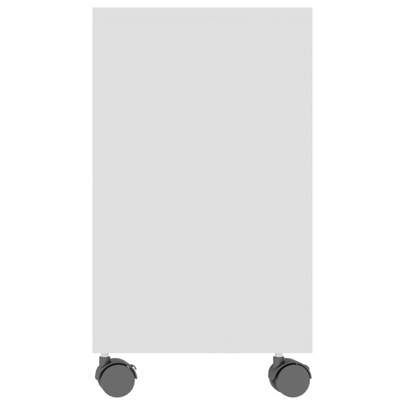Sidebord hvit 70x35x55 cm konstruert tre